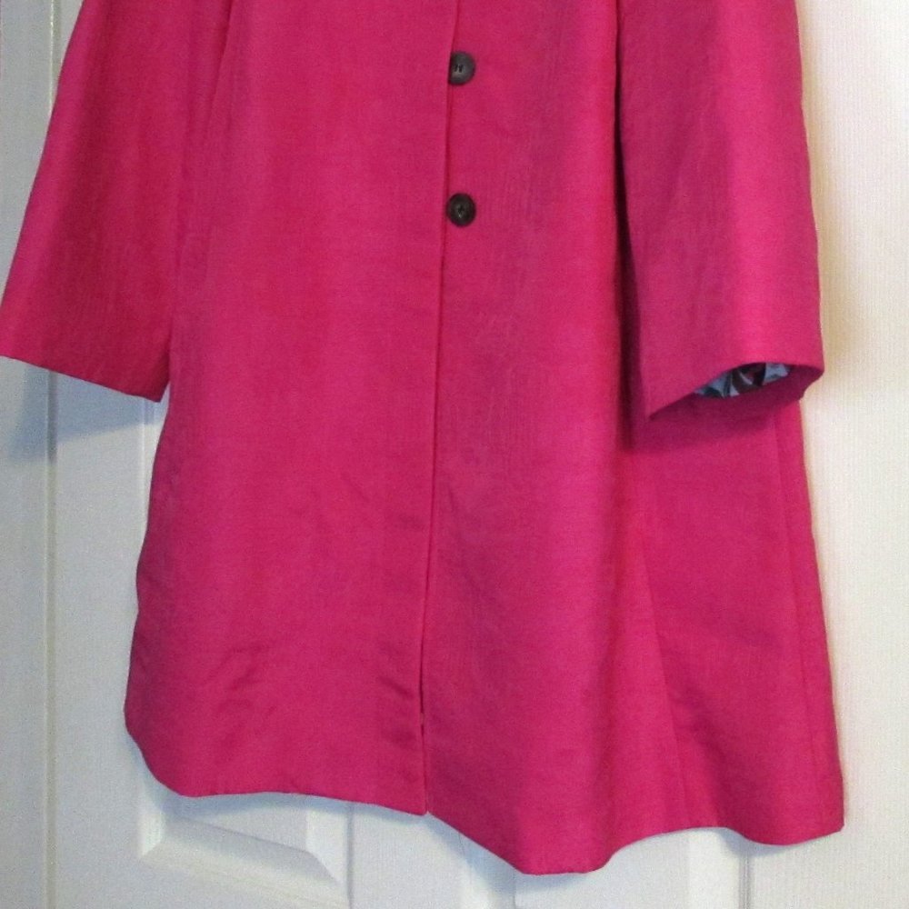 NWT  CHICO'S Lined Summer Coat In Wild Orchid Color  Size 2 (10 - 12) - Picture 2 of 6